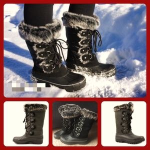 KHOMBU Arctic Fur-Lined Waterproof Boots for Women